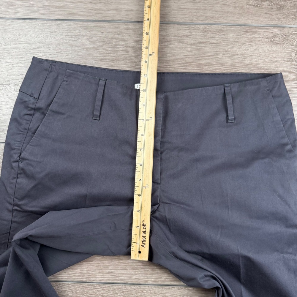 Brunello Cucinelli Womens Cropped Trousers Contrast Hem Gray Size 12 - Picture 9 of 11